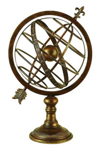 ���� �u�� �G�� �C�O Deco 79 Metal Compass Armillary Globe, 17 x 14 x 25, Brass �y���s�A���i�z