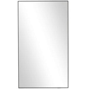 ���� �u�� �G�� �C�O Deco 79 Wood Room Wall Mirror Entryway Mirror with Thin Minimalistic Frame, Wall Mounted Mirror 18 x 1 x 32, Black �y���s�A���i�z