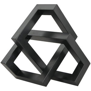 "���� �u�� �G�� �C�O Deco 79 Metal Geometric Decorative Sculpture Abstract Shaped Home Decor Statue, Accent Figurine 12"" x 13"" x 7"", Black �y���s�A���i�z"