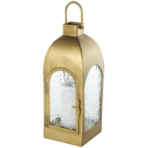 ���� �u�� �G�� �C�O Deco 79 Metal Indoor Outdoor Candle Lantern Arched Lantern Candle Holder with Top Handle, Lantern 6 x 6 x 18, Gold �y���s�A���i�z