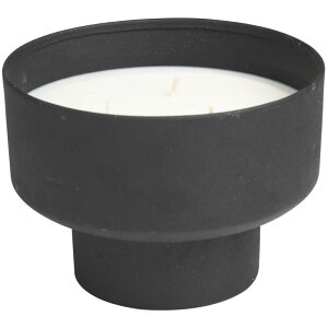 ���� �u�� �G�� �C�O Deco 79 Metal Decorative Candle Campfire Scented Matte 50 oz 3 Wick Aromatherapy Candle with White Wax, Wax Aromatherapy Candle 7 x 7 x 5, Black �y���s�A���i�z