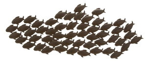 ���� �u�� �G�� �C�O Deco 79 Metal Fish Home Wall Decor Wall Sculpture, Wall Art 53 x 1 x 20, Dark Brown �y���s�A���i�z