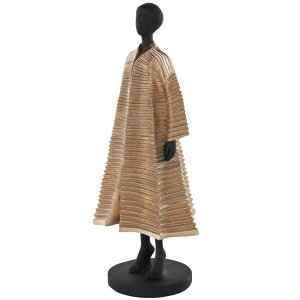 ���� �u�� �G�� �C�O Deco 79 Resin Woman Decorative Sculpture Home Decor Statue with Ivory Attire, Accent Figurine 7 x 7 x 18, Black �y���s�A���i�z