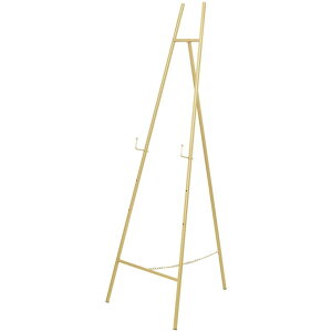 ���� �u�� �G�� �C�O Deco 79 Metal Geometric Display Easel Tall Adjustable 3 Tier Floor Standing Easel with Chain Support, Display Stand 20 x 18 x 56, Gold �y���s�A���i�z