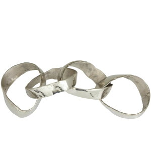 ���� �u�� �G�� �C�O Deco 79 Aluminum Metal Chain Decorative Sculpture Home Decor Statue, Accent Figurine 20 x 8 x 4, Silver �y���s�A���i�z