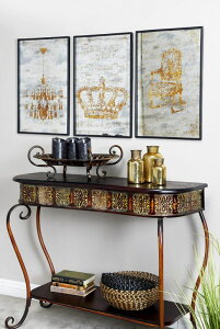 ���� �u�� �G�� �C�O Deco 79 Canvas Wall Art, Large, Gold �y���s�A���i�z