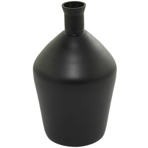"���� �u�� �G�� �C�O Deco 79 Glass Vase, 9"" x 9"" x 15"", Black �y���s�A���i�z"