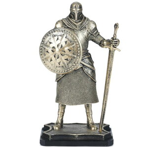 ���� �u�� �G�� �C�O H&W 7.1''H Warrior Figurine, Guard Ornament, Soldier Statue, Medieval Armored Knight Decoration, for Office Desk & Study Room, A Gift for Husband/Father/A Real Man, Golden(WS24104-J) �y���s�A���i�z