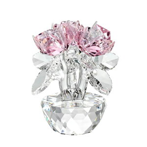 ���� �u�� �G�� �C�O H&D HYALINE & DORA Pink Crystal Rose Bouquet Flowers Figurines Ornament with Gift Box �y���s�A���i�z