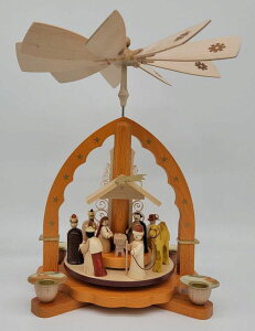 ���� �u�� �G�� �C�O Alexander Taron 16033 Richard Glaesser Pyramid-Nativity Scene-10.5 H W x 9.25, Brown �y���s�A���i�z