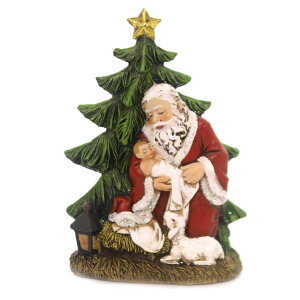 ���� �u�� �G�� �C�O Joseph's Studio by Roman, Christmas Santa Collection, 6.25 H Kneeling Santa W/Tree, Home D?cor, Devout Gift, Prayerful Inspiration (5x4x6) �y���s�A���i�z