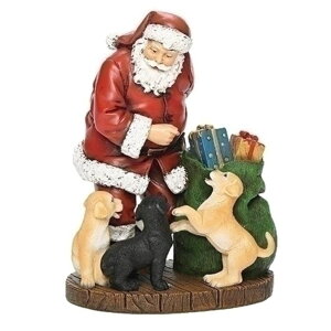 ���� �u�� �G�� �C�O Roman Joeseph's Studio 7 H Santa with Puppies and Presents Figure, Christmas Decoration �y���s�A���i�z