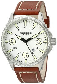 アクリボス Akribos XXIV 男性用 腕時計 メンズ ウォッチ ホワイト AK833SSBR 【並行輸入品】