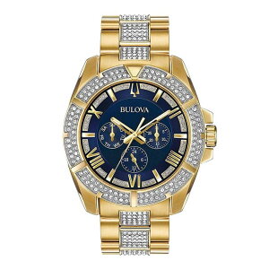 �u���[�o Bulova �j���p �r���v �����Y �E�H�b�` �u���[ 98C128 �y���s�A���i�z