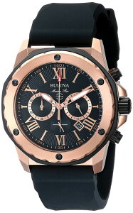 �u���[�o Bulova �j���p �r���v �����Y �E�H�b�` �u���b�N 98B104 �y���s�A���i�z