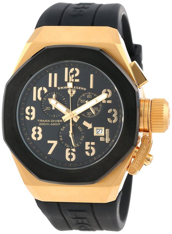 スイスレジェンド Swiss Legend 腕時計 ウォッチ 時計 メンズ 最大56％オフ！ ストアー 10542-YG-01-BB 並行輸入品 ブラック 男性用 クロノグラフ