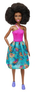 Barbie o[r[ Fashionistas 59 Pink Halter Floral Skirt doll l` ysAiz