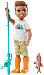 Barbie o[r[ Camping Fun Boy w/Fishing Pole ysAiz