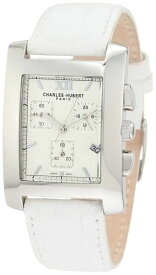 チャールズヒューバート Charles-Hubert, Paris 男性用 腕時計 メンズ ウォッチ クロノグラフ ホワイト 3680-W 【並行輸入品】