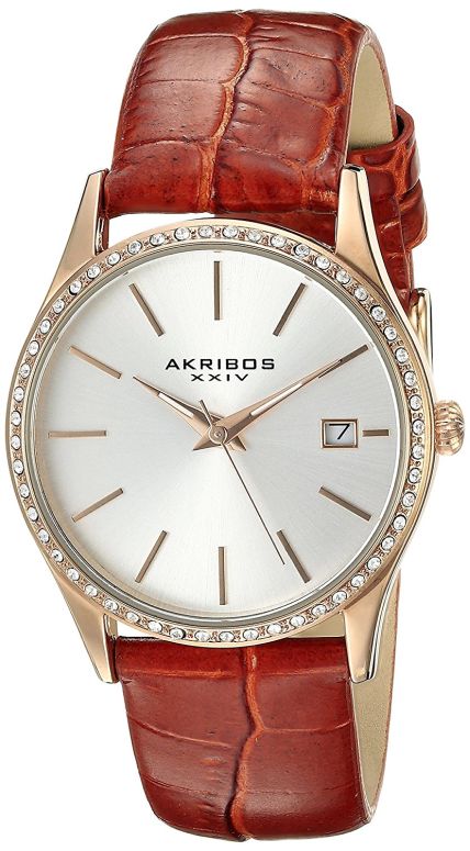 アクリボス Akribos XXIV 腕時計 ウォッチ 時計 シルバー AK883BR 2021高い素材 女性用 レディース 【ふるさと割】 スイス 並行輸入品