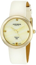 アクリボス Akribos XXIV 女性用 腕時計 レディース ウォッチ パール AK687YGW 【並行輸入品】