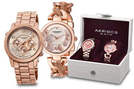 アクリボス Akribos XXIV 女性用 腕時計 レディース ウォッチ ローズゴールド パール 4332868785 【並行輸入品】