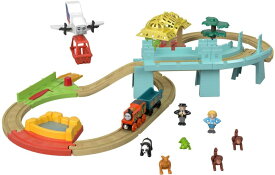 トーマス 木製レール きかんしゃ ビッグワールドアドベンチャーセット Thomas & Friends FXT66 Fisher-Price Wood, Big World Adventures Set, Multicolor 【並行輸入品】