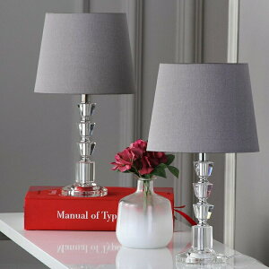 �T�t�@���B�� safavieh �e�[�u�������v �T�t�@�r�� �T�t�@���B�A Safavieh Lighting Collection Harlow Clear and Grey Tiered Crystal Orb 16-inch Table Lamp (Set of 2) �y���s�A���i�z