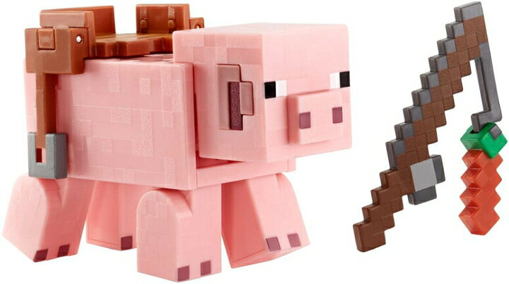 楽天市場 マインクラフト フィギュア リードつきの豚 ブタ ぶた 人参の釣竿 フィギュア 並行輸入品 Mj Market