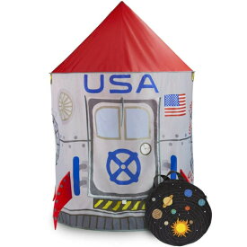 宇宙テント アストロノーツ ロケット Space Adventure Roarin' Rocket Play Tent with Milky Way Storage Bag ? Indoor/Outdoor Children's Astronaut Spaceship Playhouse, Great for Ball Pit Balls and Pretend Play by Imagination Generation 【並行輸入品】