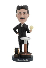 ニコラ・テスラ ボブルヘッド フィギュア Royal Bobbles Nikola Tesla Bobblehead with a Glow-in-The-Dark Light Bulb 【並行輸入品】
