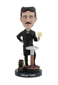�j�R���E�e�X�� �{�u���w�b�h �t�B�M���A Royal Bobbles Nikola Tesla Bobblehead with a Glow-in-The-Dark Light Bulb �y���s�A���i�z