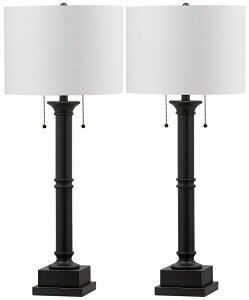 �T�t�@���B�� safavieh �e�[�u�������v �T�t�@�r�� �T�t�@���B�A Safavieh Lighting Collection Estilo Column Silver Grey 35.25-inch Table Lamp (Set of 2) �y���s�A���i�z