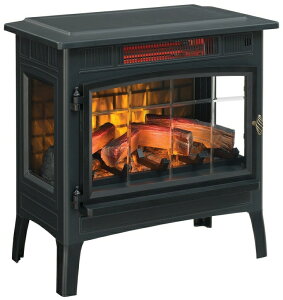 �d�C�g�F �t�F�C�N�g�F �X�g�[�u Duraflame Electric Infrared Quartz Fireplace Stove with 3D Flame Effect, Black �y���s�A���i�z