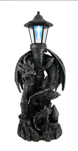�K�[�f�����C�g �h���S�� �� �� Zeckos Dragon Keeper of The Castle Light Solar LED Lantern Statue �y���s�A���i�z