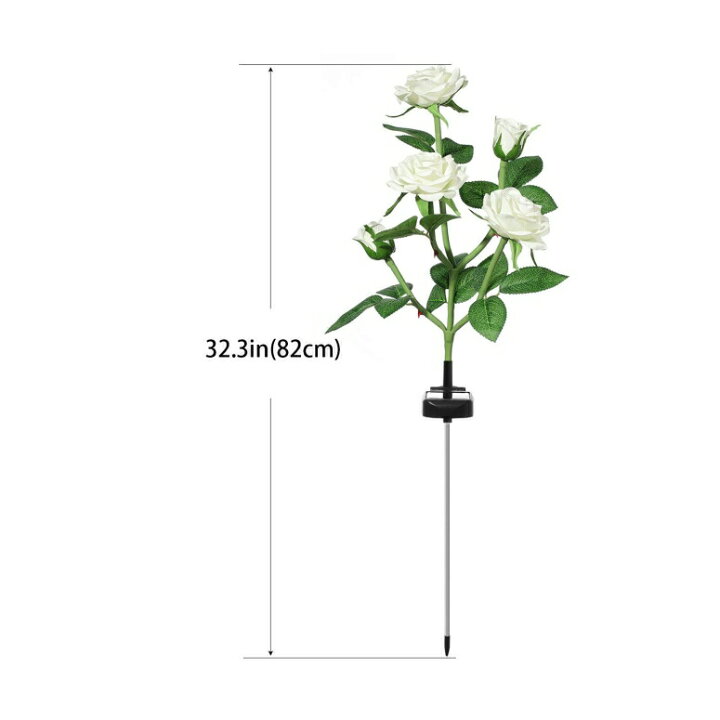 楽天市場】ガーデンライト LEDソーラーライト バラ 薔薇 XLUX New Material Outdoor Realistic Solar  Powered Rose Lights Flower Stake, for Garden Patio Yard Pathway Decoration,  White 【並行輸入品】 : MJ-MARKET