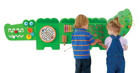 大きなワニのプレイパネル 幅174cm Learning Advantage Crocodile Activity Wall Panels - Toddler Activity Center - Wall-Mounted Toy for Kids Aged 18M+ 【並行輸入品】