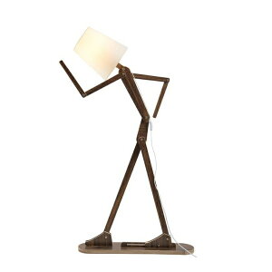 tAv dʔ |[Y ؐl` HROOME Cool Tall Decorative Floor Stand Lights Adjustable Corner Floor Lamp with Shade for Bedroom Office Wooden Swing Arm Lamps (Teak) ysAiz