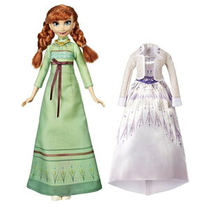 t[Y2 AiƐ̏ Ai Disney Frozen Arendelle Fashions Anna Fashion Doll with 2 Outfits, Green Nightgown & White Dress Inspired by the Frozen 2 Movie - Toy For Kids 3 Years Old & Up ysAiz