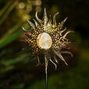 �K�[�f�����C�g LED�\�[���[���C�g ���z �Ђ܂�� TAKE ME Sun Solar Lights Garden Outdoor,Waterproof Metal Decorative Stakes for Walkway,Yard,Lawn,Patio �y���s�A���i�z