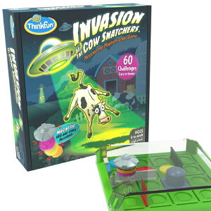 �m��ߋ� �J�E�X�i�b�`���[ Think Fun Invasion of The Cow Snatchers STEM Toy and Logic Game for Boys and Girls Age 6 and Up - A Magnet Maze Logic Puzzle �y���s�A���i�z