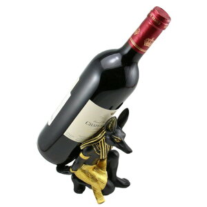 ���C���z���_�[ �A�k�r�X �G�W�v�g ��ハ�C�����b�N Fantasee Anubis God Wine Rack Holder Ancient Egyptian Deity Wine Bottle Stand Rack Premium Resin Material Novelty Gift for Kitchen Home Room Decoration (Resin - Anubis) �y���s�A