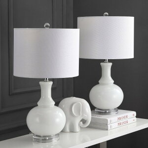 �T�t�@���B�� safavieh �e�[�u�������v �T�t�@�r�� �T�t�@���B�A Safavieh Lighting Collection Franny White 27.75-inch Table Lamp (Set of 2) �y���s�A���i�z