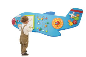 大きな飛行機のプレイパネル アクティビティウォールパネル 幼児 知育玩具 Learning Advantage Airplane Activity Wall Panels - Toddler Activity Center - Wall-Mounted Toy for Kids Aged 18M+ - Kids Decor for Play Areas (50673) 【並行輸入品】