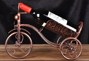 Cz_[ ] ハCbN CdyBox Wrought Iron Wine Holder/Rack Bike Shape Tricycle Art Home Decor (Bronze) ysAiz