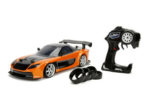 ���W�R�� RC�}�c�_ RX-7 Jada Toys Fast & Furious Han�fS Mazda RX-7 Drift RC Car, 1: 10 Scale 2.4Ghz Remote Control Orange & Black, Ready to Run �y���s�A���i�z