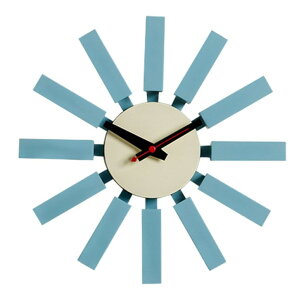 Ǌ|v  SHISEDECO Modern George Nelson Block Clock in Blue, Non Ticking Mid Century Retro Design Decorative Silent Wall Quartz Clock for Home,Living Room,Office and Bedroom etc.(Block Clock Blue) ysAiz