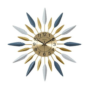 Ǌ|v  SHISEDECO Metal Sunburst Wall Clock, Modern Silent Battery Operated Star Clock Pop Color Quartz Clocks Decorative Living Room & Bed Room (L154) ysAiz
