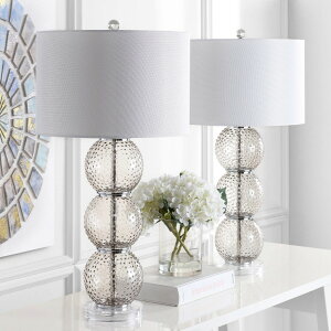 �T�t�@���B�� safavieh �e�[�u�������v �T�t�@�r�� �T�t�@���B�A Safavieh Lighting Collection Port Robert Glass Table Lamp 28.5-inch Smoke (Set of 2) �y���s�A���i�z