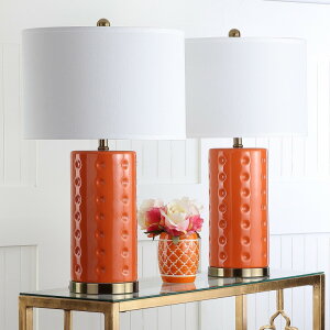 �T�t�@���B�� safavieh �e�[�u�������v �T�t�@�r�� �T�t�@���B�A Safavieh Lighting Collection Roxanne Orange 26-inch Table Lamp (Set of 2) �y���s�A���i�z